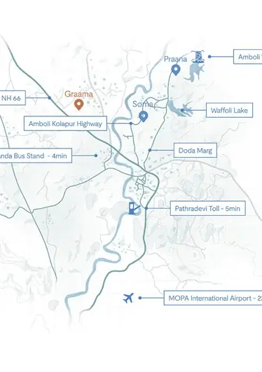 Vedic City Goa Location Map